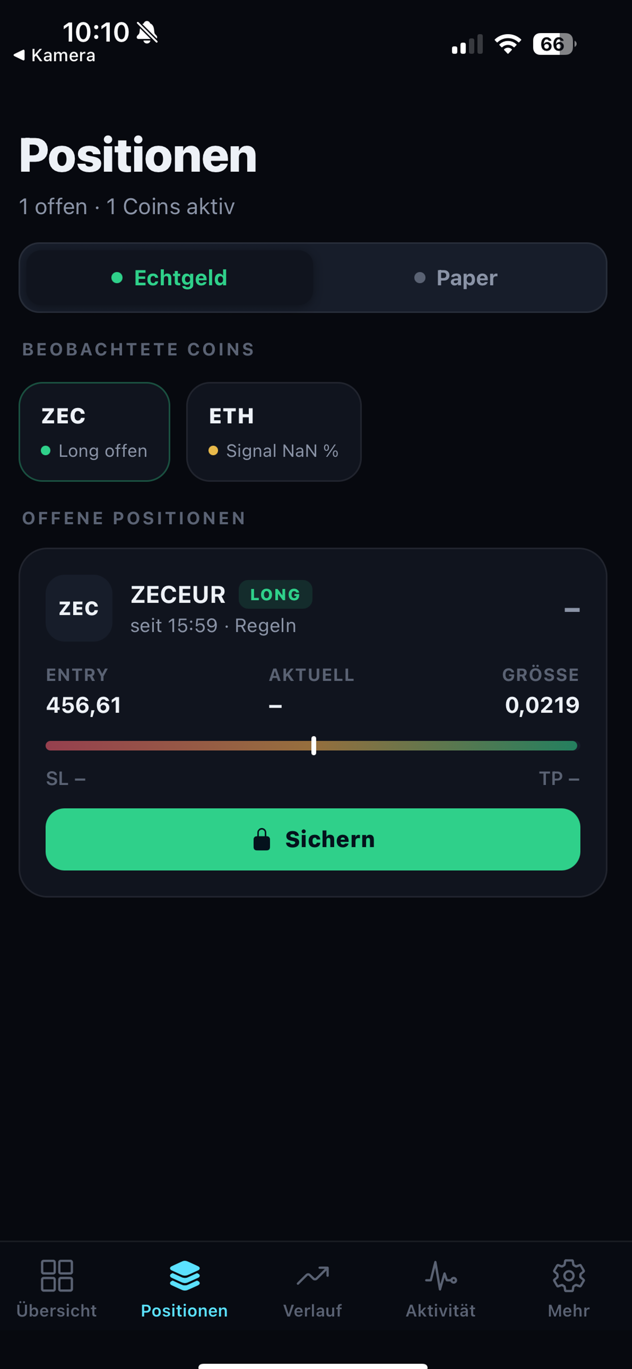 GATE App — Positionen